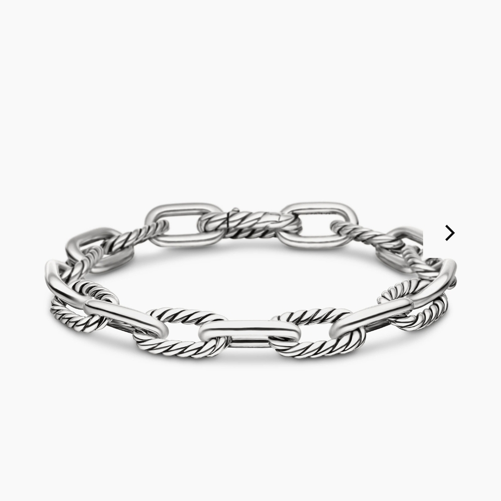 David Yurman Twisted Silver Link Bracelet